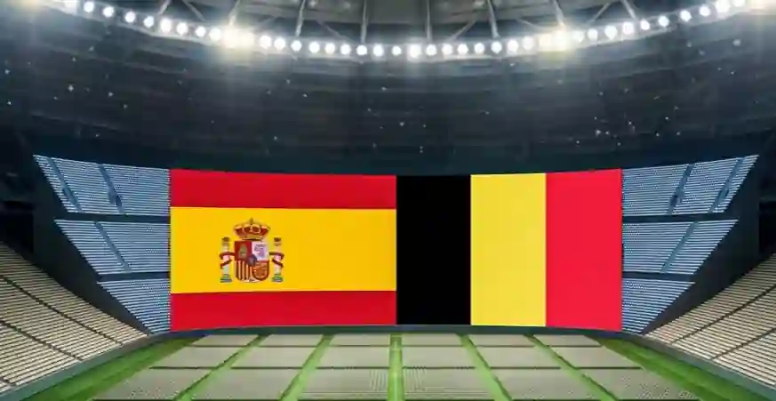 Illustration of a football on a green pitch background